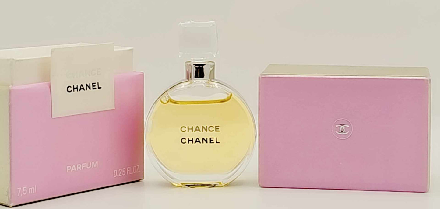 Chanel Chance Parfum 7.5ml bottle with pink box – authentic luxury mini perfume for women Ghbb Trading